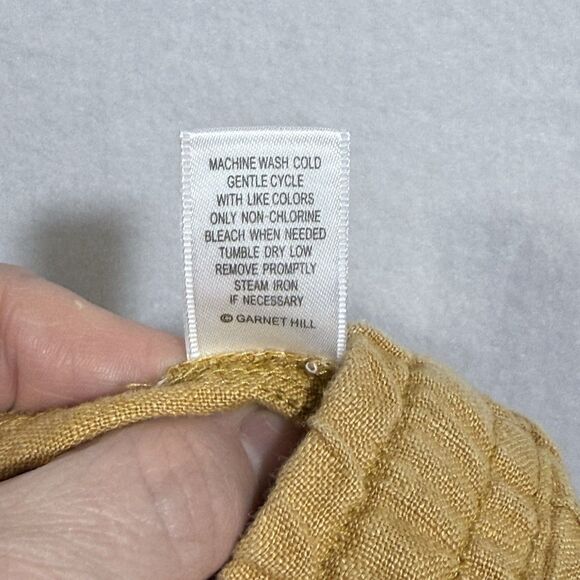 Garnet Hill 100% Linen Mustard Yellow Coastal Pull On 4" Inseam Shorts Womens 18 - Picture 7 of 7